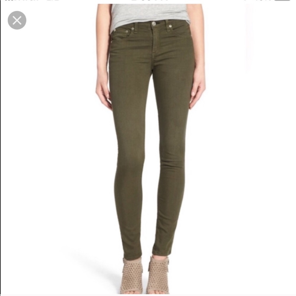 Rage & Bone skinny green jean